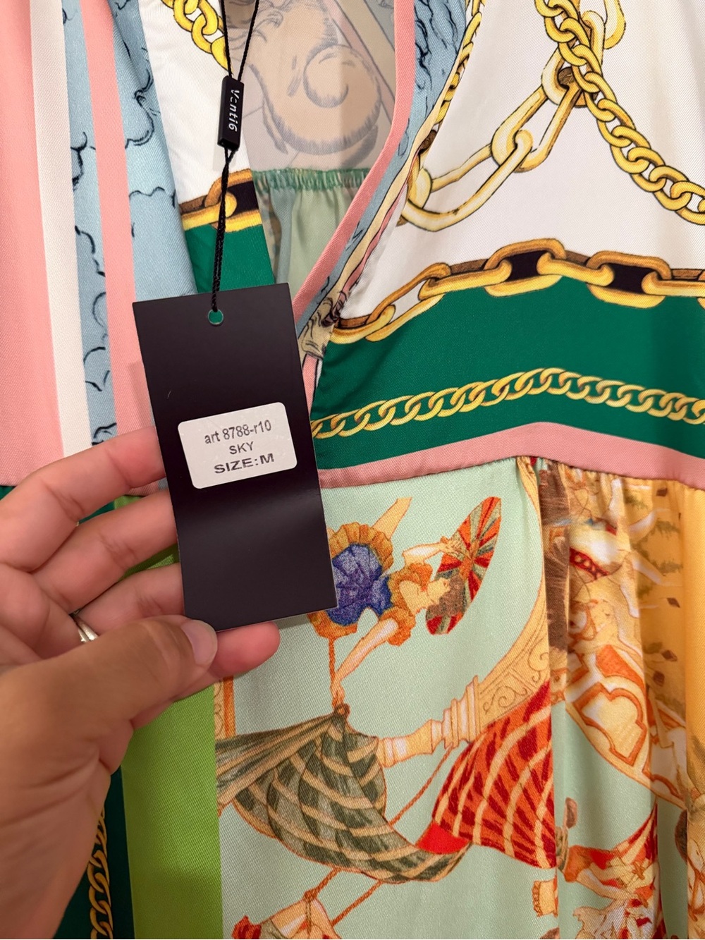 Vero Moda Multi-Color Patchwork Mini Dress - Picture 3 of 5